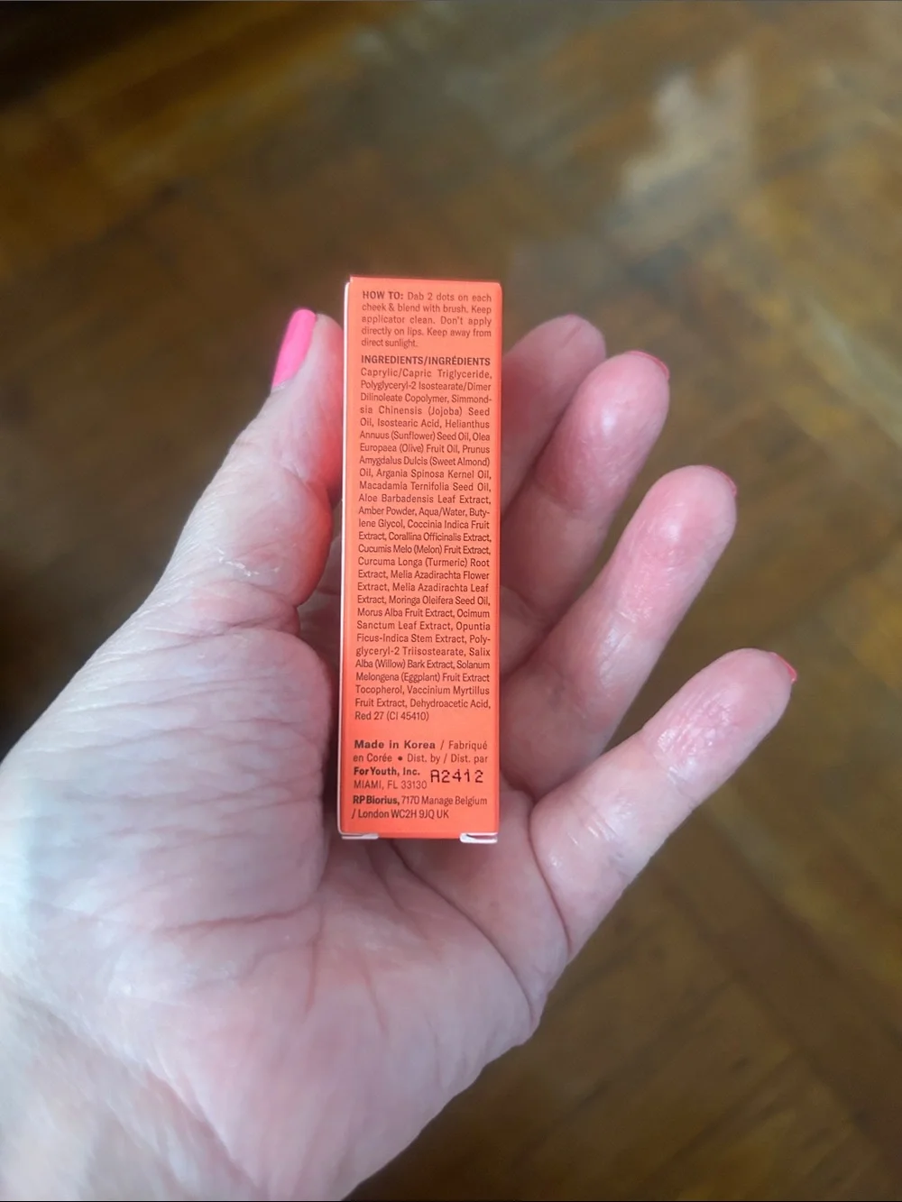 Youth Foria Color-Changing Blush Oil — Coral Orange